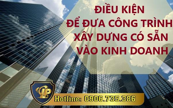 Đưa công trình xây dựng có sẵn vào kinh doanh