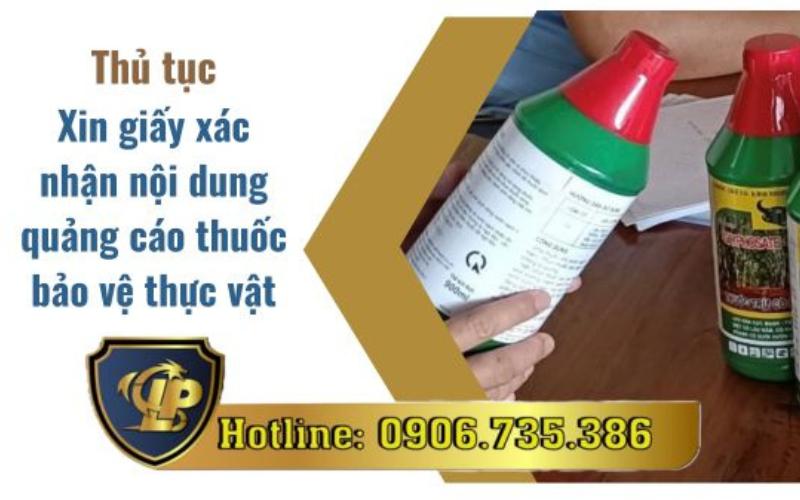 Giấy xác nhận nội dung quảng cáo thuốc bảo vệ thực vật