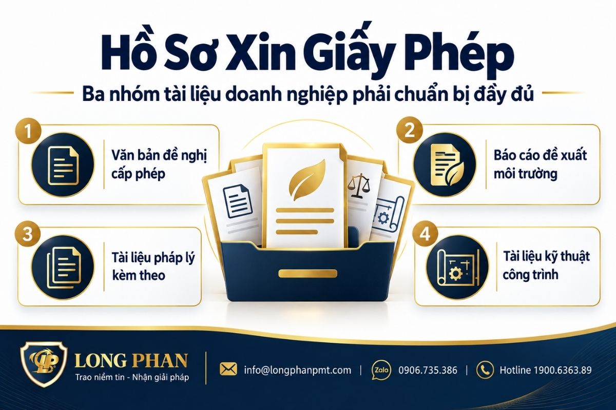 Hồ sơ xin giấy phép xử lý chất thải nguy hại gồm văn bản, báo cáo và tài liệu kỹ thuật