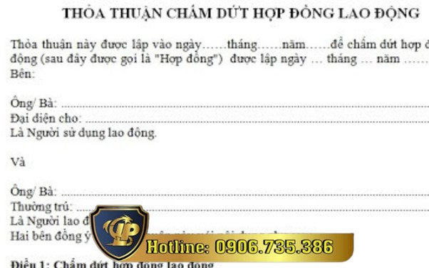 Thỏa thuận chấm dứt hợp đồng lao động