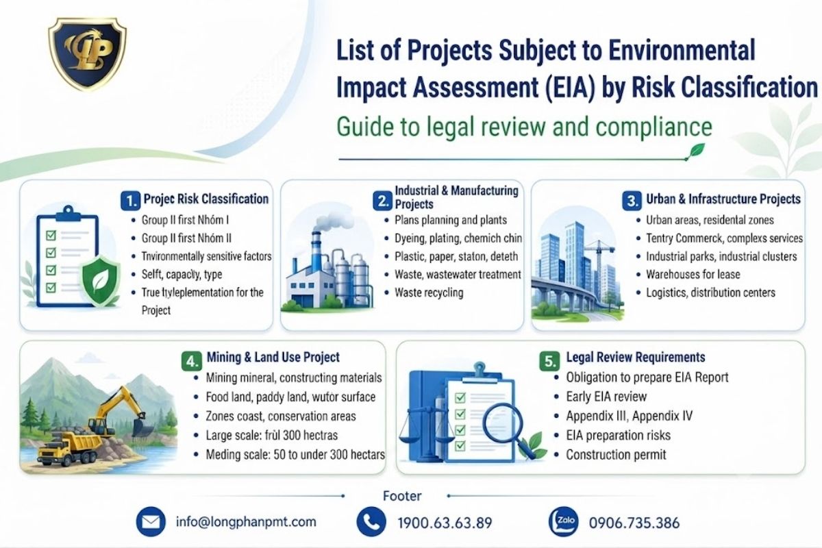 The list of projects that must undergo environmental impact assessment (EIA) based on risk assessment.