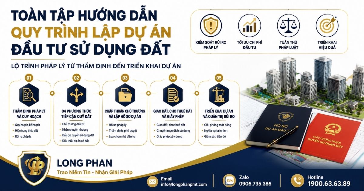 Quy trình Dự án đầu tư sử dụng đất từ thẩm định đến triển khai