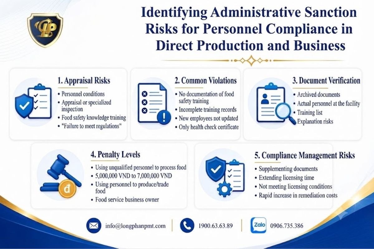 Risk of penalties due to lack of personnel records on food safety knowledge