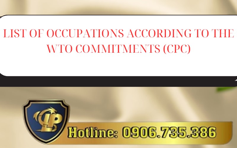 What is the list of occupations according to the WTO Commitments Schedule (CPC)?