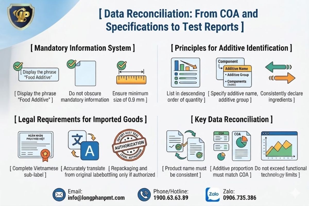 :The protocol compares data from the COA and Specification to the Test Report.