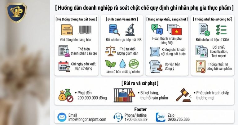 Hướng dẫn chi tiết quy định ghi nhãn phụ gia thực phẩm chuẩn pháp lý.