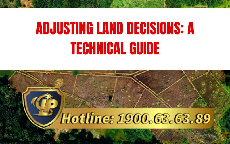 Procedure for adjusting land decisions for allocation, lease, or change of purpose.