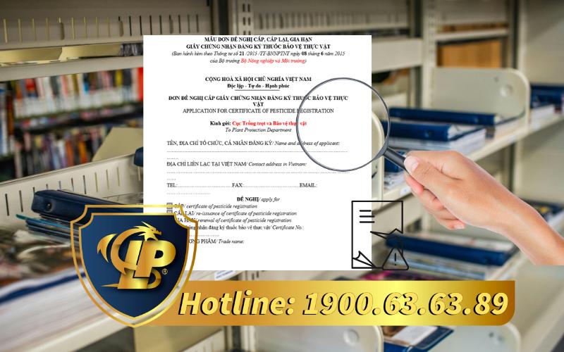 Hồ sơ thực hiện thủ tục cấp lại Giấy chứng nhận đăng ký thuốc bảo vệ thực vật 