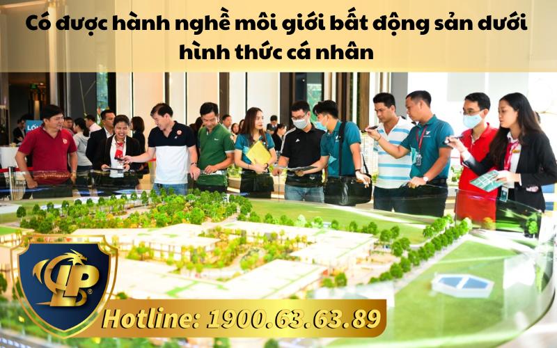 Có được hành nghề môi giới bất động sản dưới hình thức cá nhân?
