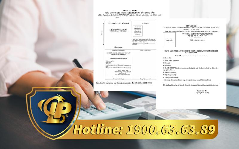 Thành phần hồ sơ cấp thủ tục chứng chỉ hành nghề môi giới bất động sản