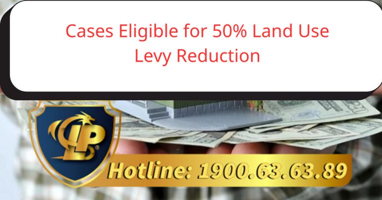 Cases eligible for 50% land use levy reduction in 2026