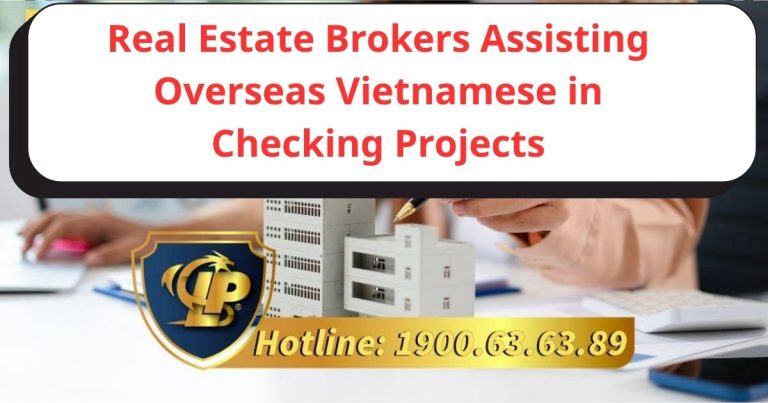 How do real estate brokers assist overseas Vietnamese in inspecting projects?