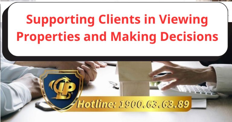 The process of assisting customers in viewing properties and making decisions