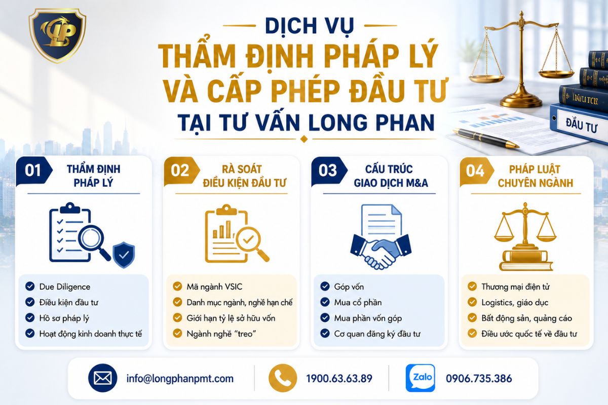 Dịch vụ thẩm định pháp lý các ngành nghề hạn chế nhà đầu tư nước ngoài