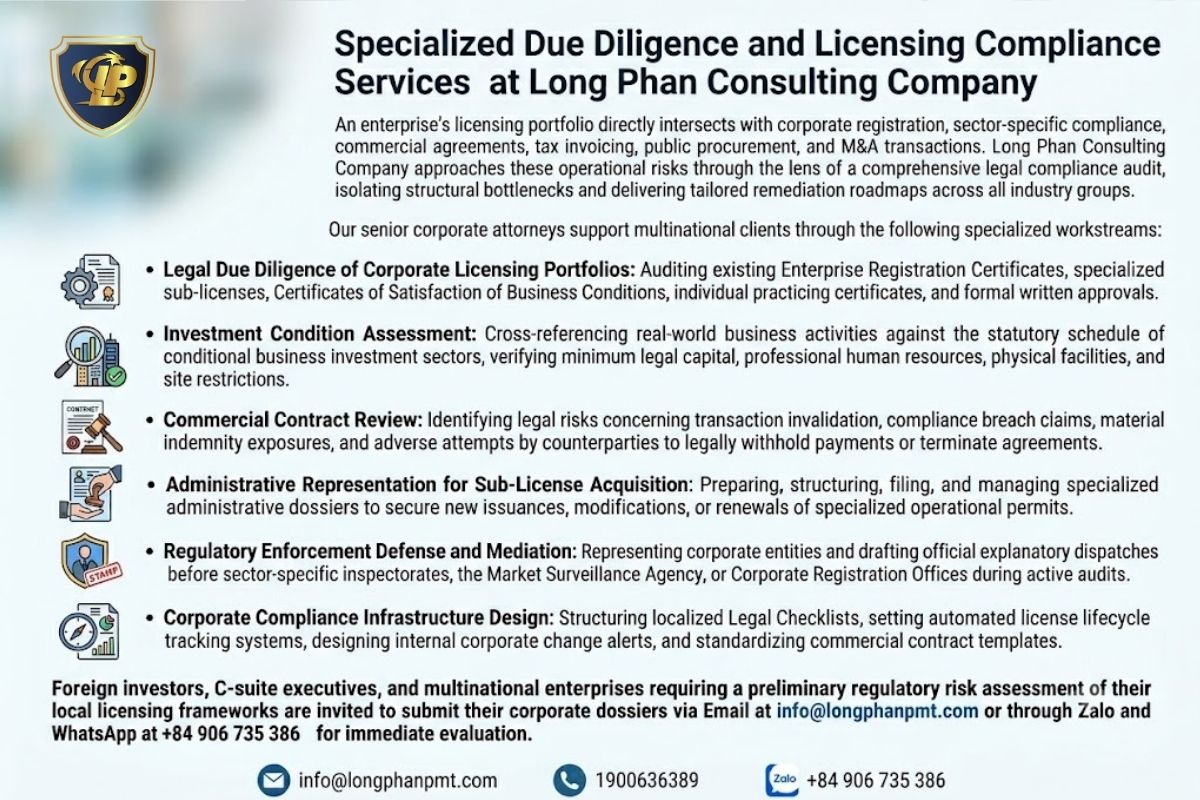 Compliance review and legal due diligence services at Long Phan Consulting