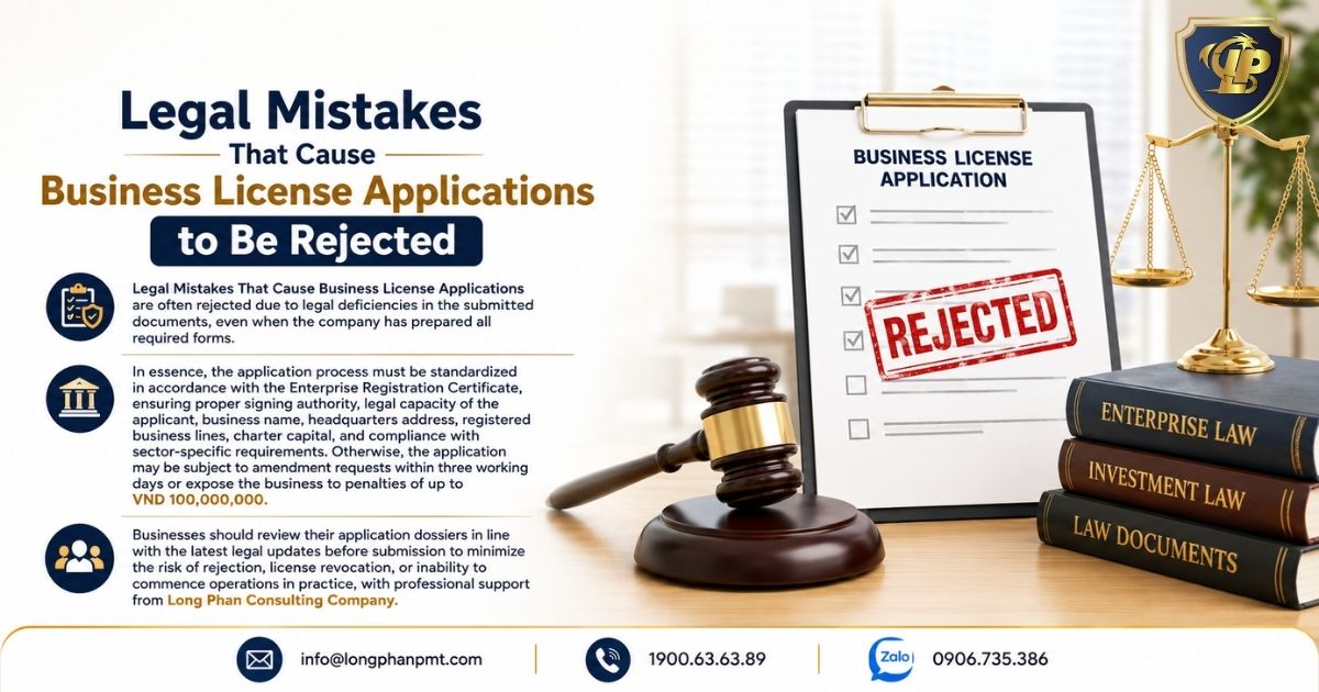 Legal mistakes that cause business license applications to be rejected