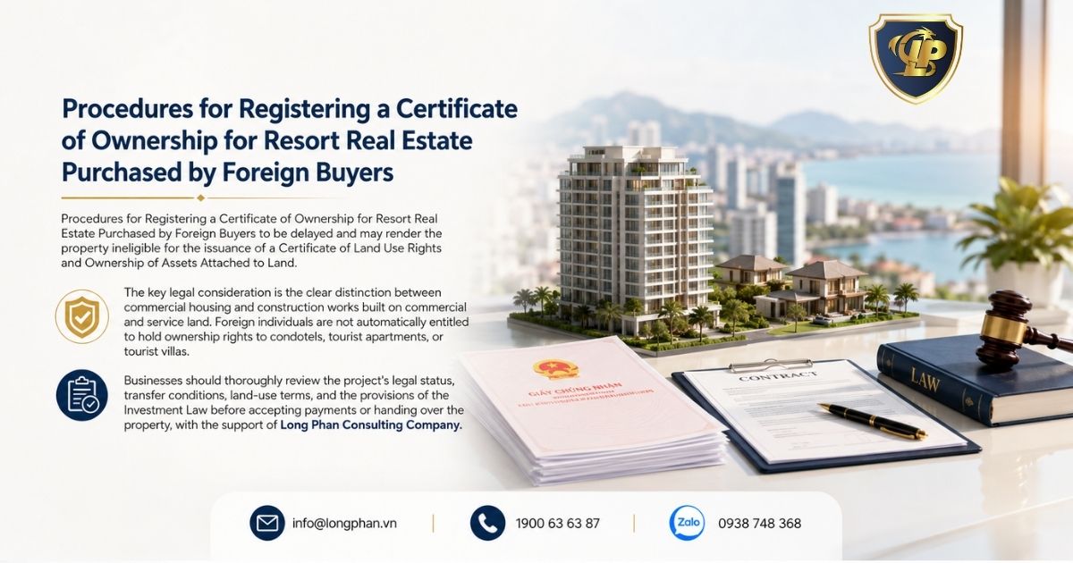 Procedures for obtaining ownership certificates for resort real estate associated with projects that have received investment policy approval