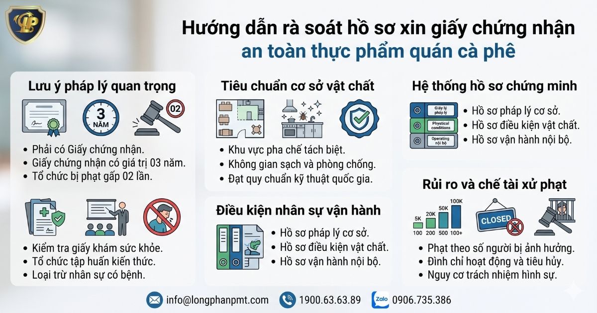 Hướng dẫn xin giấy chứng nhận an toàn thực phẩm quán cà phê.