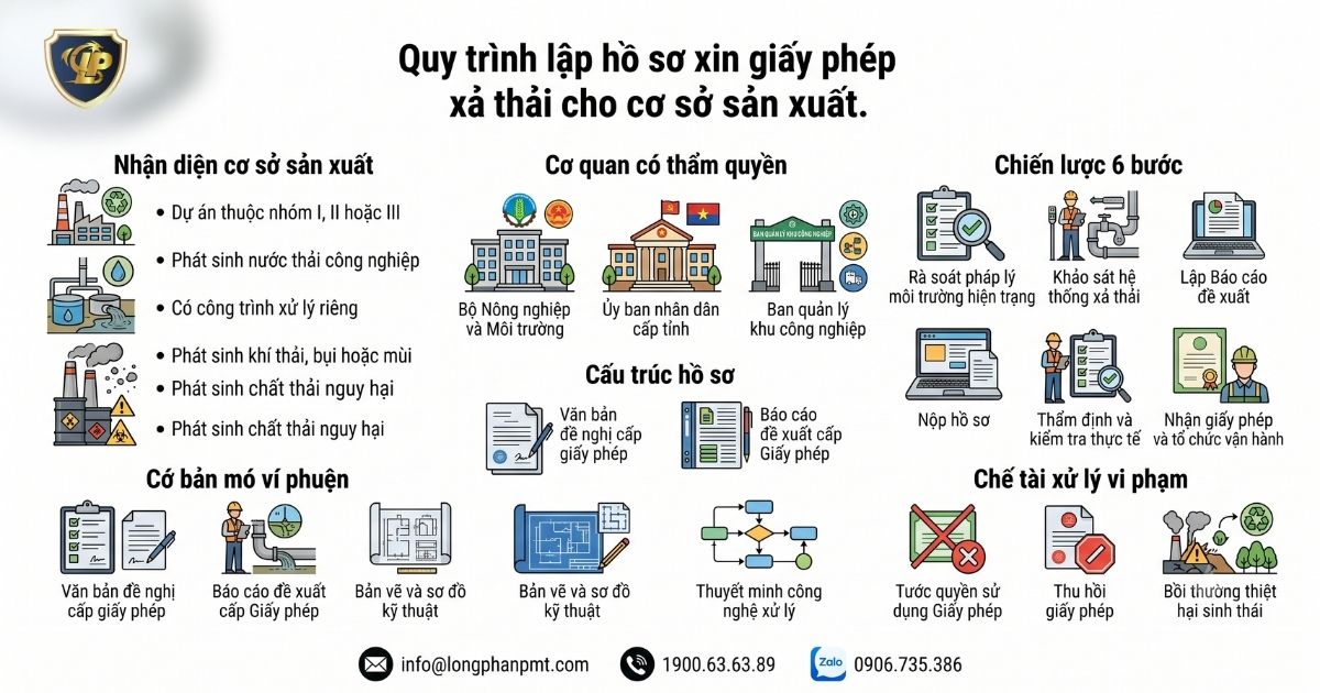 Tổng quan xin giấy phép xả thải cho cơ sở sản xuất.