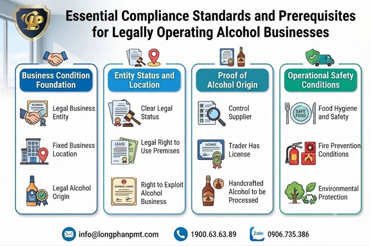 Mandatory requirements for restaurants to legally sell alcoholic beverages.