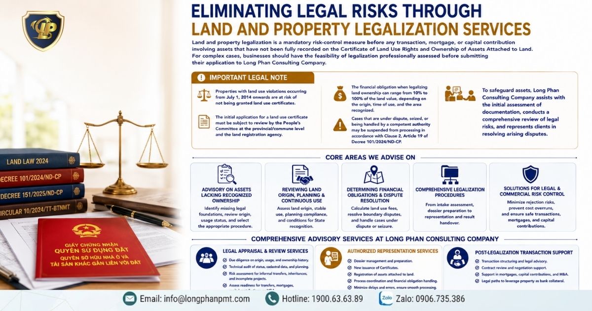 Land and property legalization services that help comprehensively resolve legal risks.
