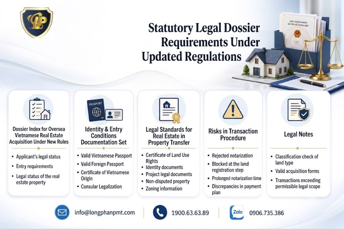 Procedures and documents required for overseas Vietnamese to receive land and house transfers under the new law.