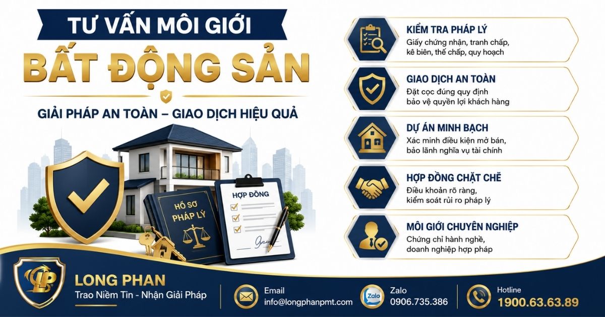 Tư vấn môi giới bất động sản giúp kiểm tra pháp lý và giao dịch an toàn