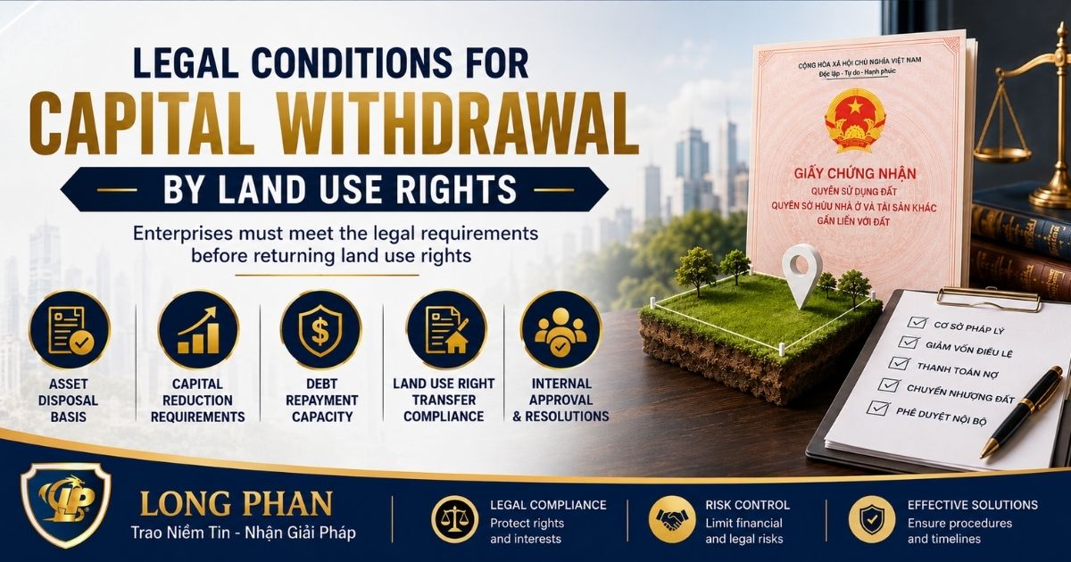 Legal conditions for capital withdrawal of Capital Using Land Use Rights through asset return