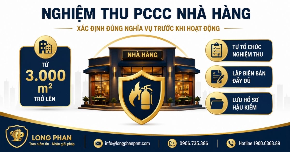 Nghiệm thu phòng cháy chữa cháy cho nhà hàng, quán cà phê và yêu cầu tự nghiệm thu