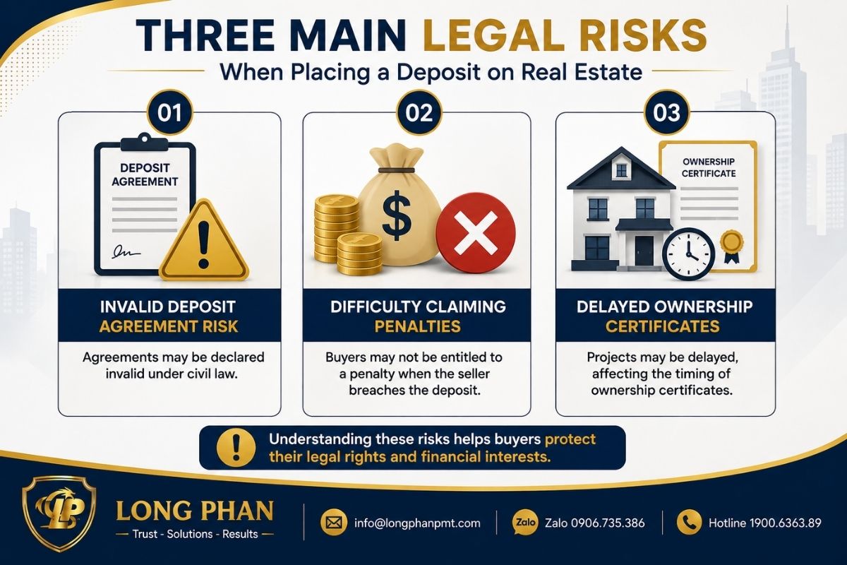Three main legal risks when placing a deposit on property