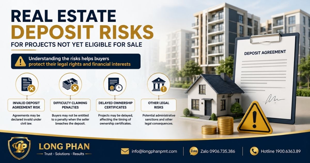 Real estate deposit risks for projects not yet eligible for sale