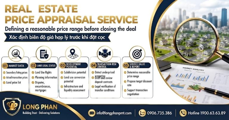 Real estate price survey services before signing a deposit agreement.
