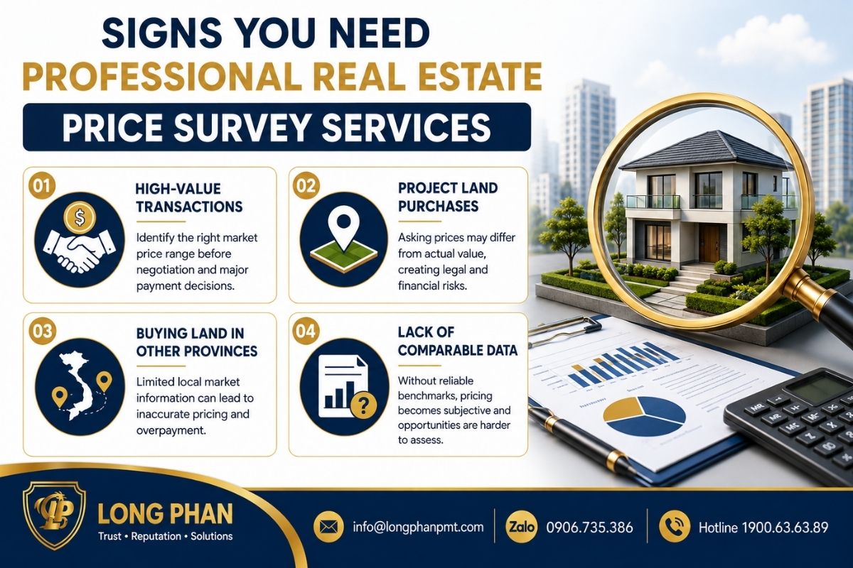 Signs investors need professional real estate price survey services before purchasing property.
