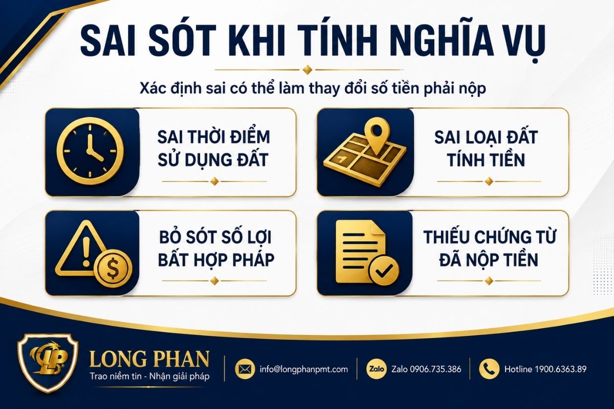 Sai sót thường gặp khi tính nghĩa vụ tài chính bổ sung cho đất có nguồn gốc vi phạm.