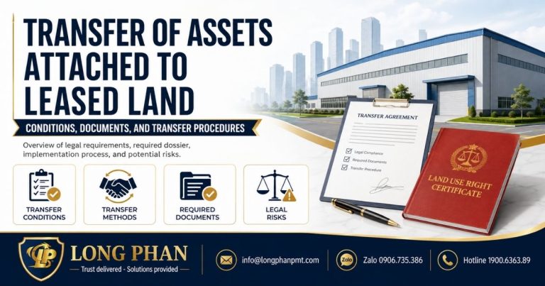 The transfer of assets attached to annually leased land with contract and land certificate.