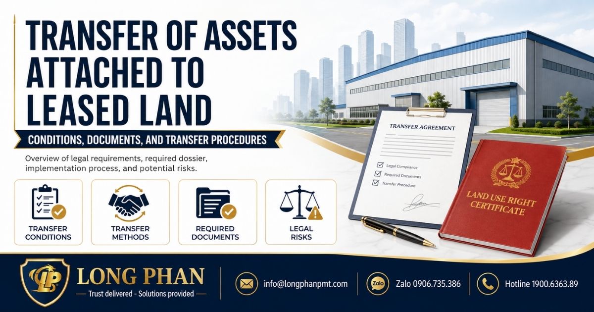 The transfer of assets attached to annually leased land with contract and land certificate.