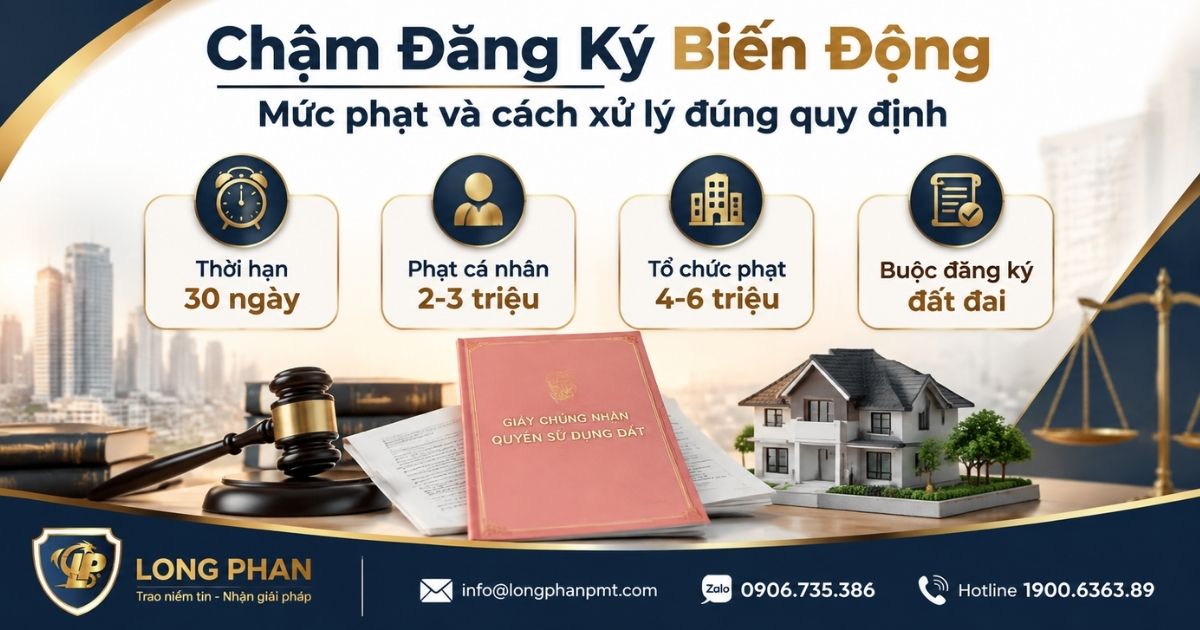 Chậm đăng ký biến động đất đai và mức phạt theo quy định