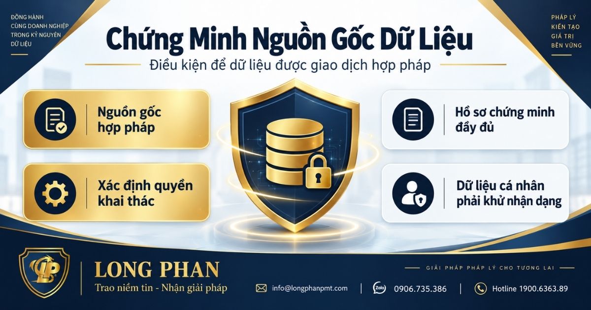 Chứng minh nguồn gốc, quyền khai thác dữ liệu trước khi giao dịch trên sàn dữ liệu.