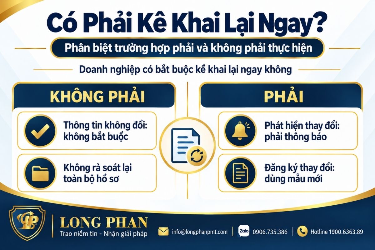 Doanh nghiệp có phải kê khai lại chủ sở hữu hưởng lợi khi thông tin sở hữu không thay đổi.