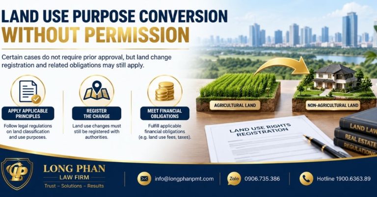 Land use purpose conversion without permission still requires land change registration.