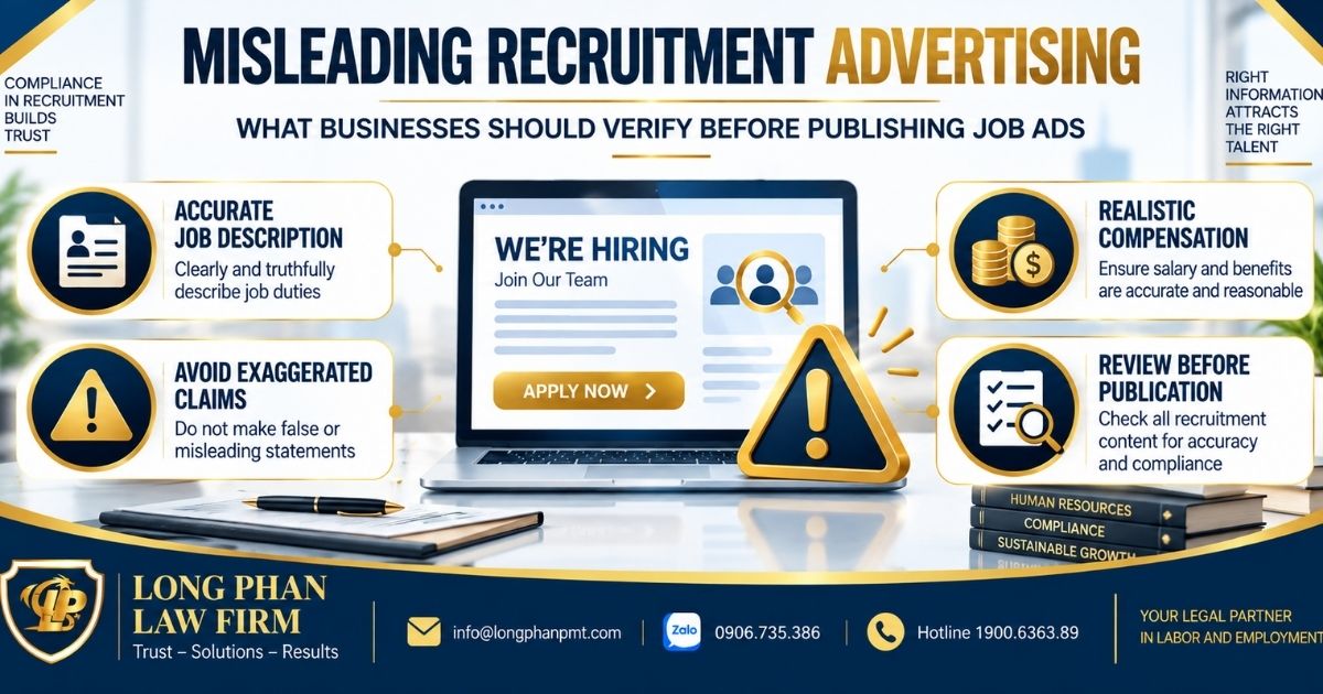 Misleading recruitment advertising and key points businesses should verify before publishing job ads.